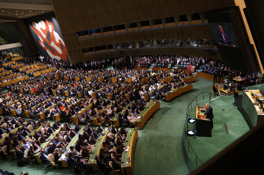 United States President Donald Trump speaks during the 81st session of the United Nations General Assembly at United Nations headquarters, Tuesday, Sept. 22, 2026. (AP Photo/Heather Khalifa)