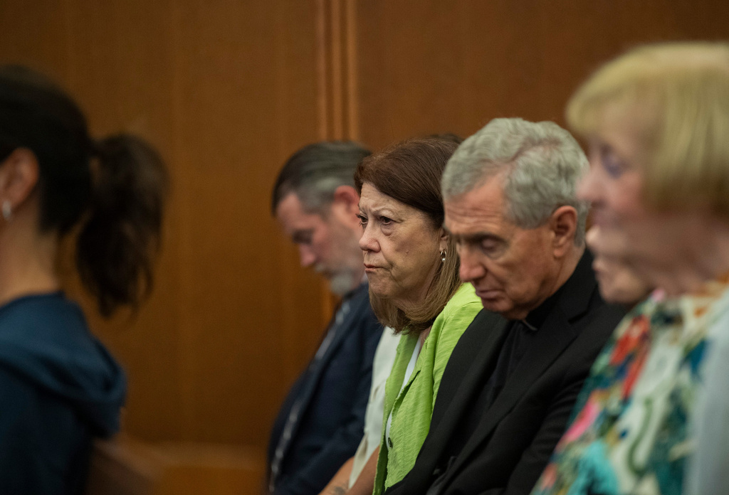 Paula Musgrove, mother of Lindsay Clancy, looks on during Clancy's murder trial Wednesday, Aug. 19, 2026, in Plymouth, Mass. (Amanda Sabga/The Boston Herald via AP, Pool)