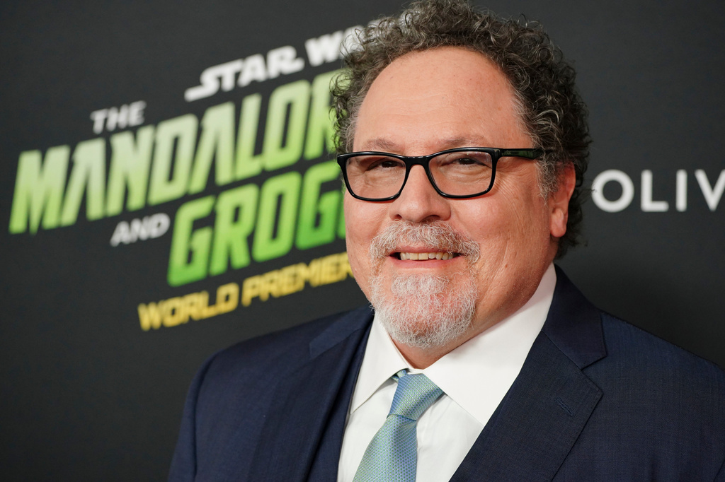 Jon Favreau arrives at the premiere of "Star Wars: The Mandalorian and Grogu" on Thursday, May 14, 2026, at TCL Chinese Theatre in Los Angeles. (Photo by Jordan Strauss/Invision/AP)
