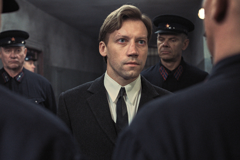 This image released by Janus Films shows Alexander Kuznetsov in a scene from "Two Prosecutors." (Janus Films via AP)
