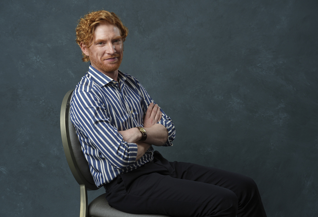 Domhnall Gleeson poses for a portrait to promote "The Paper" on Tuesday, Aug. 26, 2025, in West Hollywood, Calif. (AP Photo/Chris Pizzello)