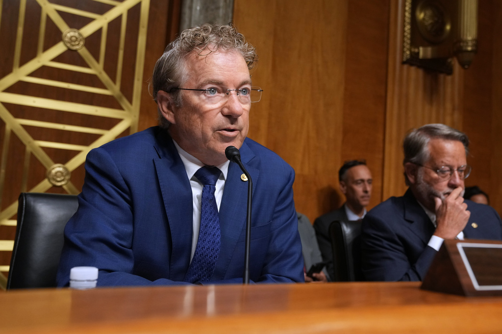 Sen. Rand Paul, R-Ky., speaks as Dr. Anthony Fauci appears before the Senate Homeland Security and Governmental Affairs Committee at the Capitol, Wednesday, July 29, 2026, in Washington. (AP Photo/Allison Robbert)