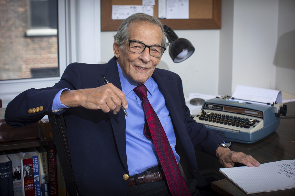 FILE - Robert Caro poses for a portrait, Sept. 11, 2024, in New York. (Photo by Andy Kropa/Invision/AP, File)