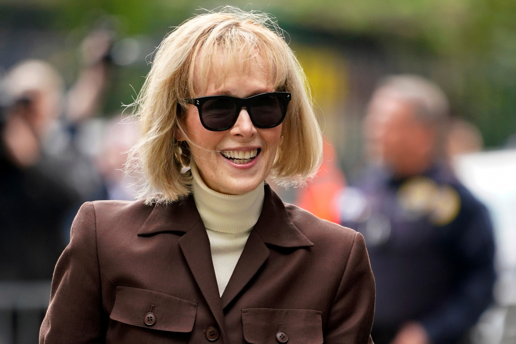 FILE - E. Jean Carroll arrives at Manhattan federal court, May 9, 2023, in New York. (AP Photo/John Minchillo, File)