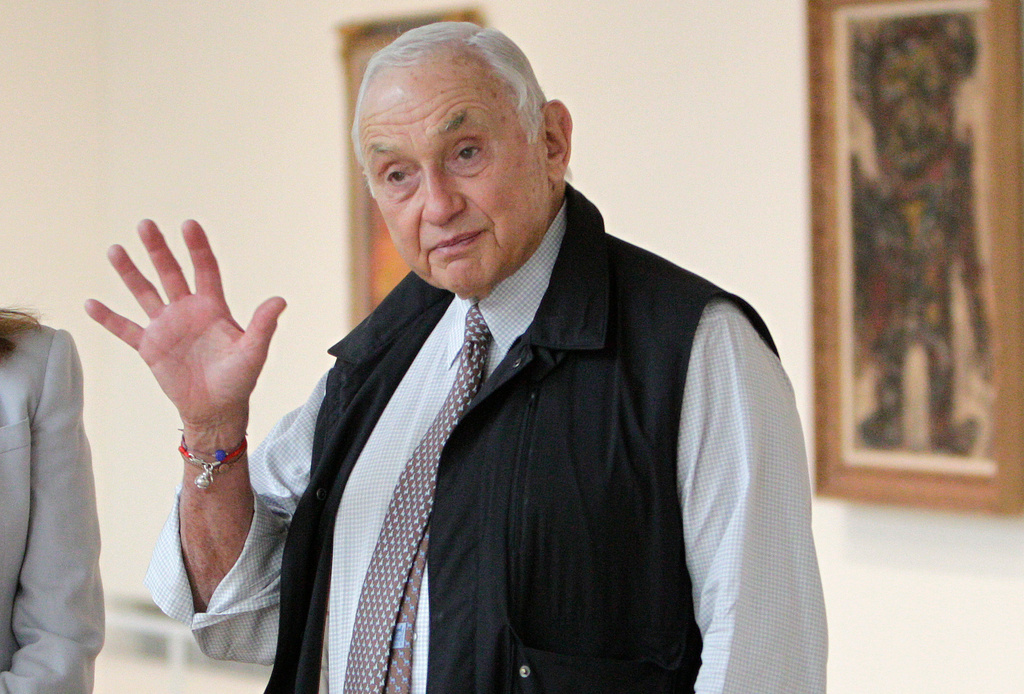 FILE - Chairman and CEO of Victoria's Secret parent L Brands Les Wexner tours the exhibit at the Wexner Center for the Arts in Columbus, Ohio, Sept. 19, 2014. (AP Photo/Jay LaPrete, File)