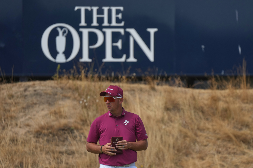 Lucas Herbert of Australia waits to play on the 15th green during the second day of the British Open Golf championships at Royal Birkdale golf club, in Southport, England, Friday, July 17, 2026. (AP Photo/Jon Super)