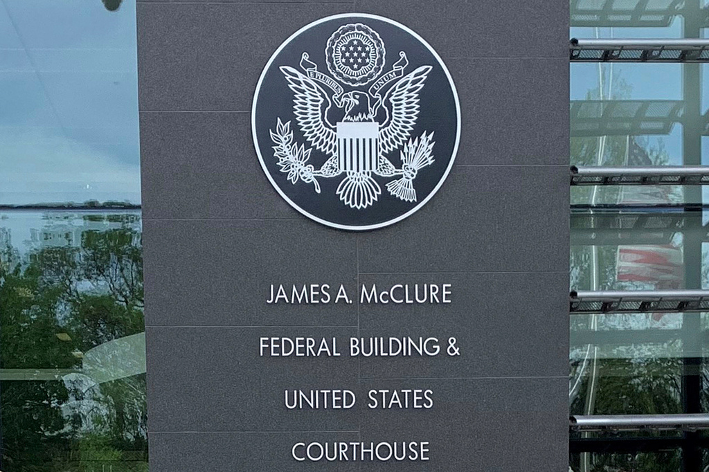 FILE - The U.S. District Court building in Boise on Thursday, June 6, 2019. (AP Photo/Rebecca Boone, File)