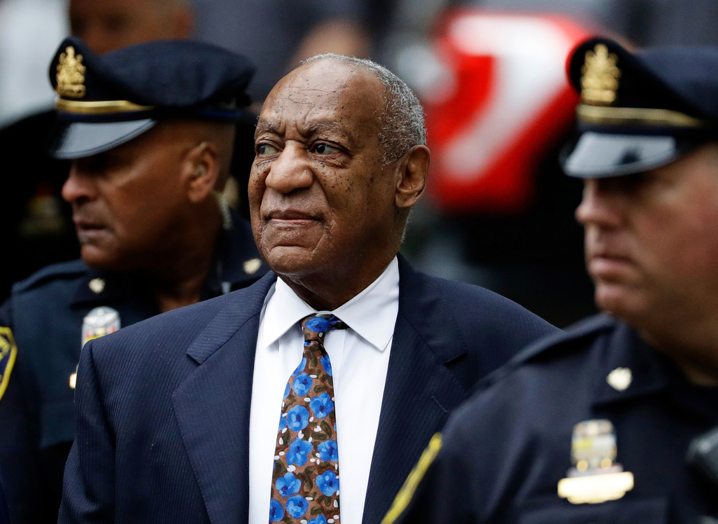 FILE - Bill Cosby arrives for his sentencing hearing at the Montgomery County Courthouse in Norristown, Pa., on Sept. 24, 2018. (AP Photo/Matt Slocum, File)