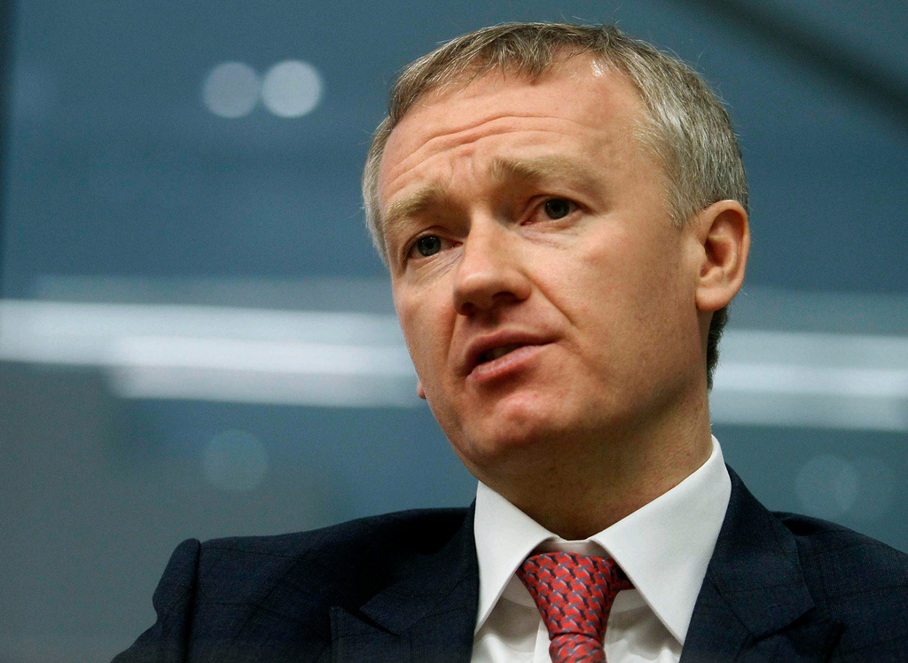 FILE - Vladislav Baumgertner, chief executive of Russia's largest potash company Uralkali, speaks in Moscow on Dec. 7, 2012. (AP Photo/File)