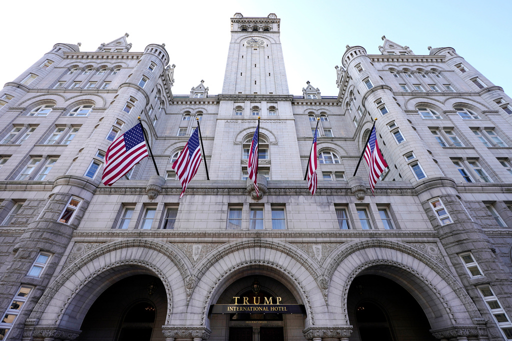 FILE - A view of the Trump International Hotel is seen on March 4, 2021, in Washington. (AP Photo/Julio Cortez, file)