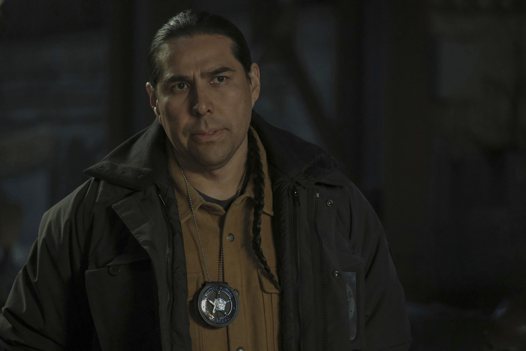 This image released by Apple TV+ shows Dallas Goldtooth in a scene from "The Last Frontier." (Apple TV+ via AP)