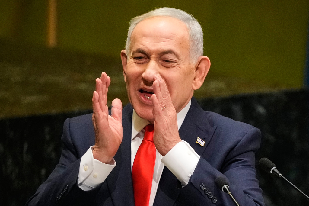 Israeli Prime Minister Benjamin Netanyahu speaks during the 81st session of the United Nations General Assembly at United Nations headquarters, Thursday, Sept. 24, 2026. (AP Photo/Yuki Iwamura)