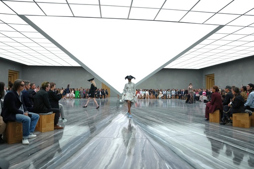 A model wears a creation as part of the Dior Spring/Summer 2026 collection presented in Paris, Wednesday, Oct. 1, 2025. (AP Photo/Aurelien Morissard) A model wears a creation as part of the Dior Spring/Summer 2026 collection presented in Paris, Wednesday, Oct. 1, 2025. (AP Photo/Aurelien Morissard)