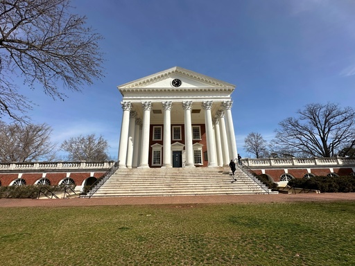 FILE - The Rotunda is shown at the University of Virginia is photographed, March 1, 2024, in Charlottesville, Va. (AP Photo/Peter Morgan) FILE - The Rotunda is shown at the University of Virginia is photographed, March 1, 2024, in Charlottesville, Va. (AP Photo/Peter Morgan)