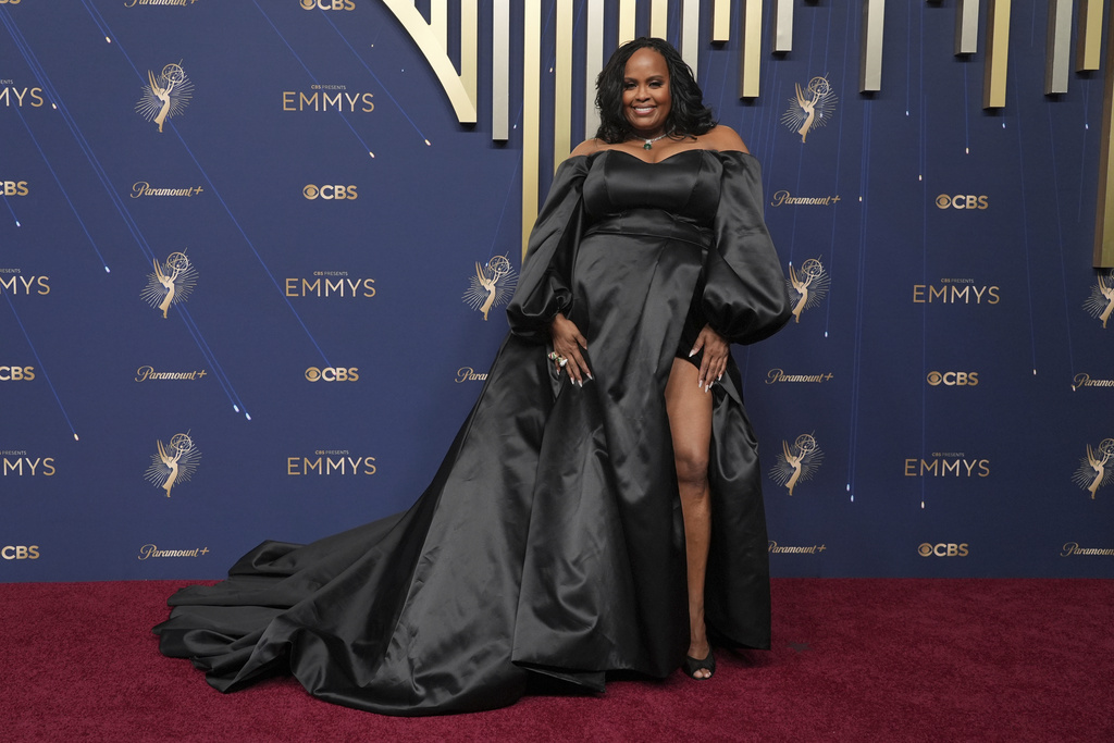 Natasha Rothwell arrives at the 77th Primetime Emmy Awards on Sunday, Sept. 14, 2025, at the Peacock Theater in Los Angeles. (AP Photo/Jae C. Hong)