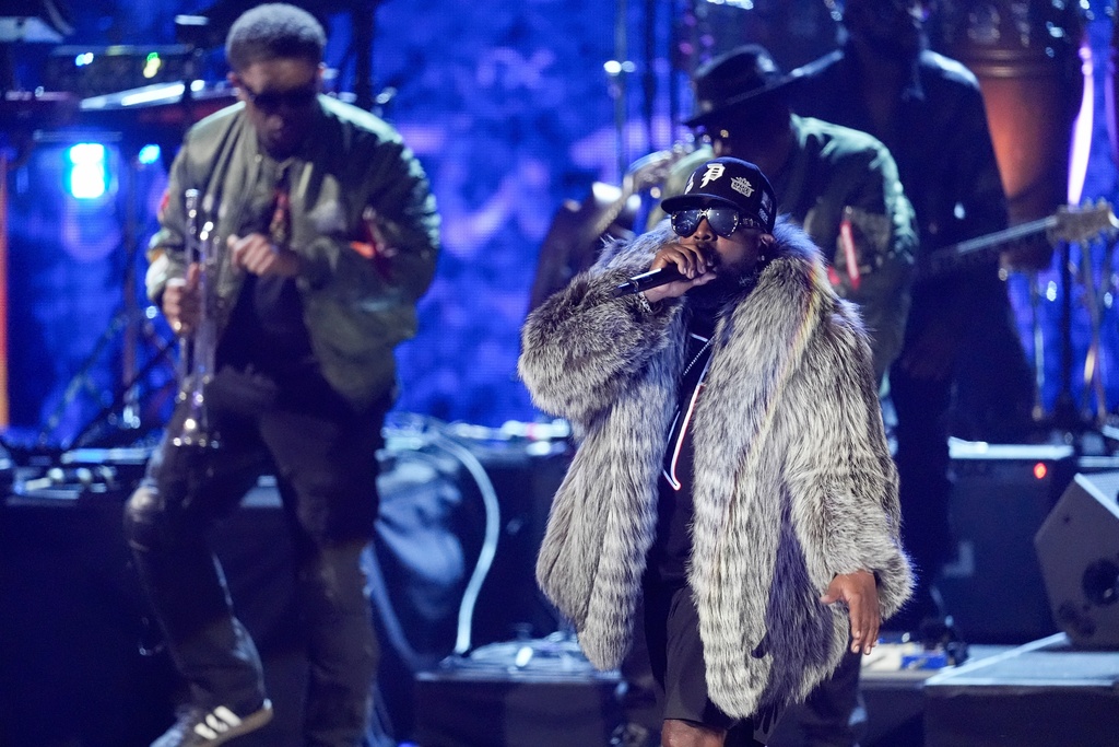 Big Boi of OutKast performs during the 2025 Rock and Roll Hall of Fame Induction Ceremony on Saturday, Nov. 8, 2025, at L.A. Live in Los Angeles. (AP Photo/Chris Pizzello)