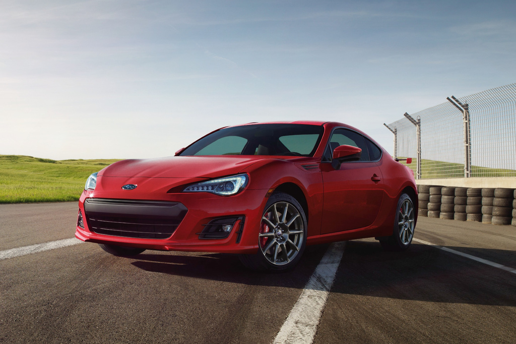 This photo provided by Subaru shows a 2018 BRZ. The BRZ is blessed by rear-wheel drive, superb steering, balanced handling and an easy-to-drive nature. (Courtesy of Subaru of North America via AP)