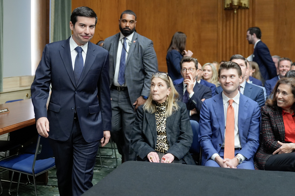 Keith Sonderling arrives for a Senate Health Education Labor and Pension committee confirmation hearing to be the Labor Secretary, on Capitol Hill, Thursday, July 16, 2026, in Washington. (AP Photo/Mariam Zuhaib)