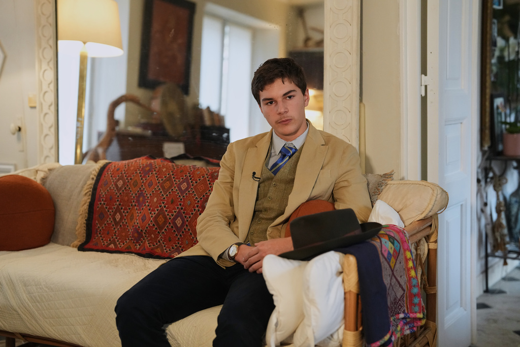 Pedro Elias Garzon Delvaux during an interview with Associated Press, Saturday, Nov. 8, 2025, in Rambouillet, south of Paris. (AP Photo/Thibault Camus)