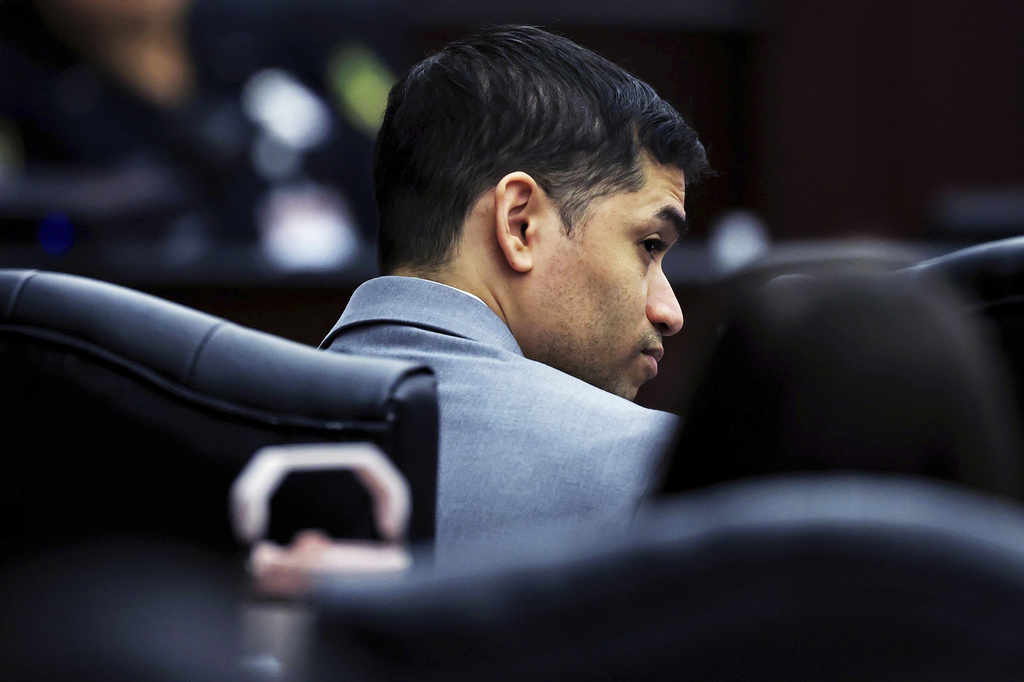 Mario Fernandez Saldana looks on during opening statements during his trial at the Duval County Courthouse on Monday, Aug. 17, 2026, in Jacksonville, Fla. (Corey Perrine/The Florida Times-Union via AP, Pool)