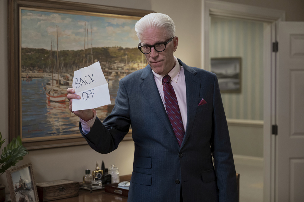 This image released by Netflix shows Ted Danson in a scene from "A Man on the Inside." (Colleen E. Hayes/Netflix via AP)