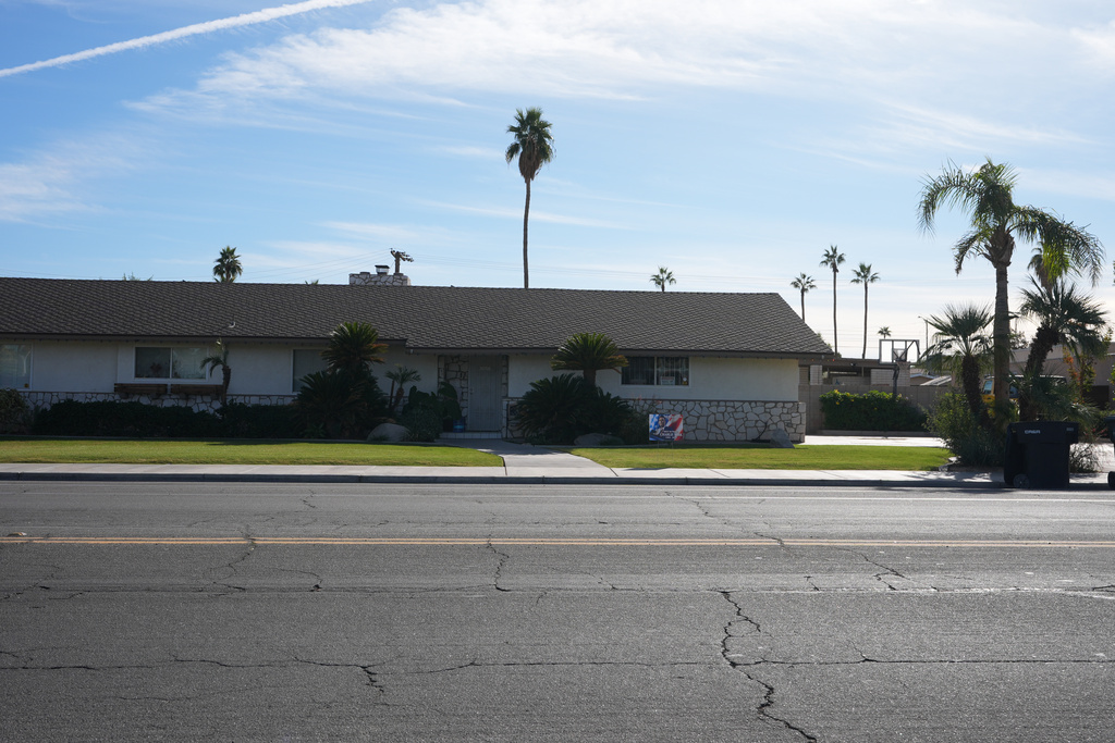 The home of Michael Abatti is seen Friday, Dec. 12, 2025, in El Centro, Calif. (AP Photo/Gregory Bull)