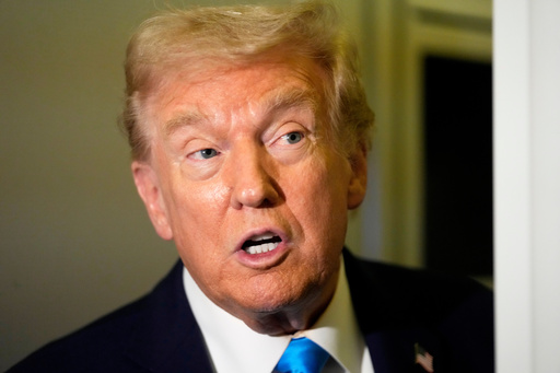 President Donald Trump speaks with reporters aboard Air Force One at Al Udeid Air Base in Doha, Qatar, Saturday, Oct. 25, 2025. (AP Photo/Mark Schiefelbein) President Donald Trump speaks with reporters aboard Air Force One at Al Udeid Air Base in Doha, Qatar, Saturday, Oct. 25, 2025. (AP Photo/Mark Schiefelbein)