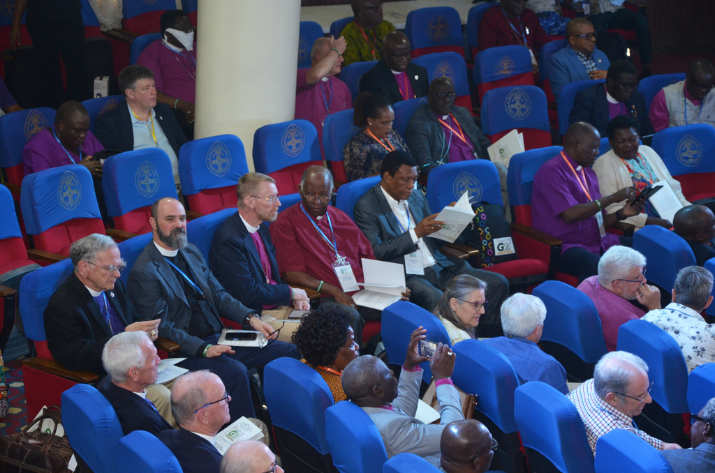 Leaders of numerous Anglican churches attend a religious service on the sidelines of their meeting of the Anglican Communion in Abuja, Nigeria, Wednesday, March 4, 2026. (AP Photo/Olamikan Gbemiga)