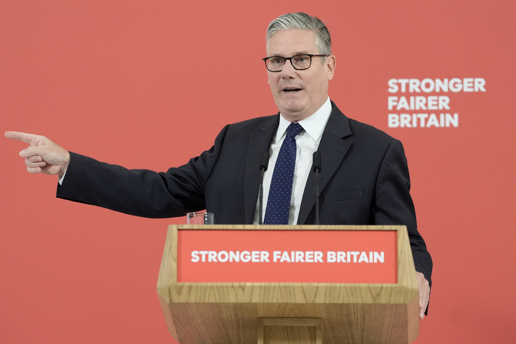 British Prime Minister Keir Starmer announces a defense plan, in Berkshire, England, Tuesday, June 30, 2026. (Stefan Rousseau/Pool Photo via AP)
