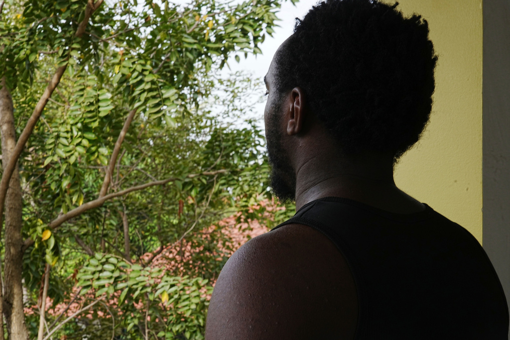 Youga stands at an undisclosed location in Cambodia, on Jan. 22, 2026. (AP Photo)