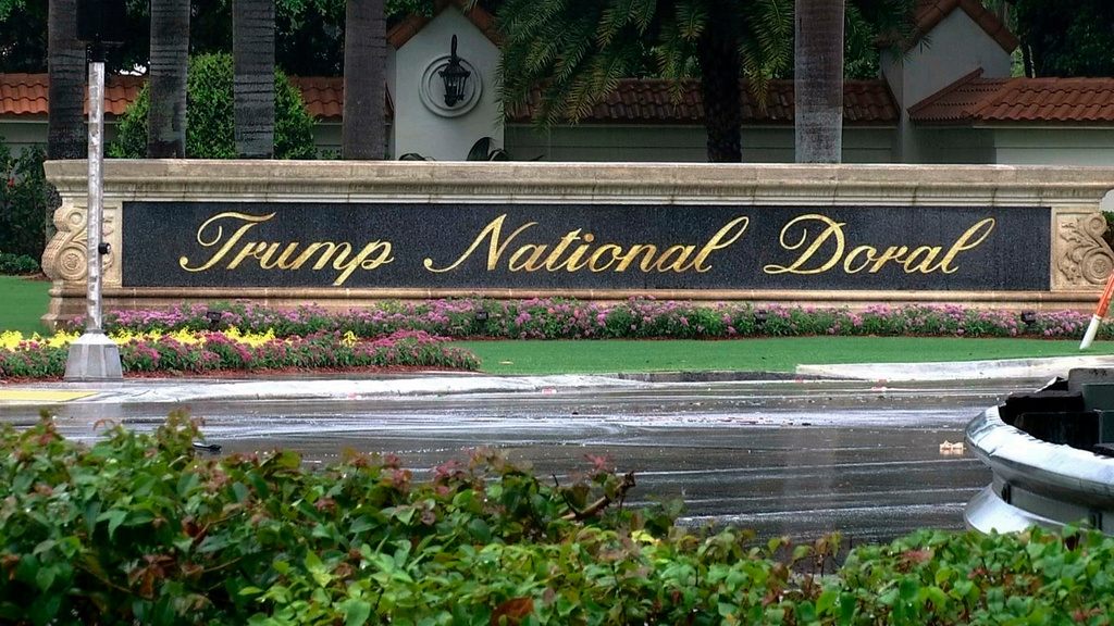 FILE - This image from video shows the Trump National Doral in Doral, Fla., June 2, 2017. (AP Photo/Alex Sanz, File)