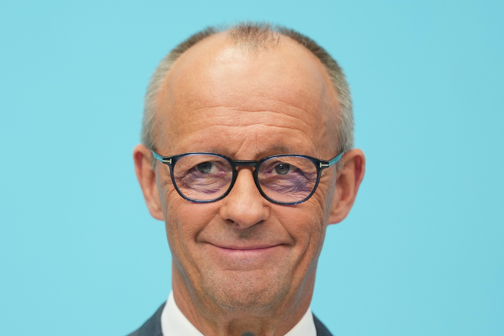 German Chancellor Friedrich Merz watches the media during a press conference at the Christian Democratic Union (CDU) headquarters in Berlin, Germany, after yesterday's two state elections in Berlin and Mecklenburg-Western Pomerania, Monday, Sept. 21, 2026. (AP Photo/Markus Schreiber)