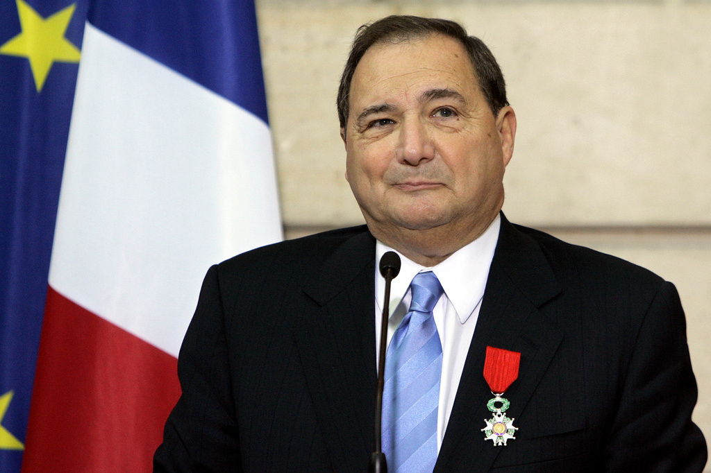FILE - In this Oct. 16, 2006 file photo, Abe Foxman, national director of the Anti-Defamation League, a U.S. group that fights racism and anti-Semitism, delivers a speech after he was awarded with the medal of Knight in the Legion of Honor order by French President Jacques Chirac, during a ceremony at the Elysee Palace in Paris. (AP Photo/Christophe Ena)