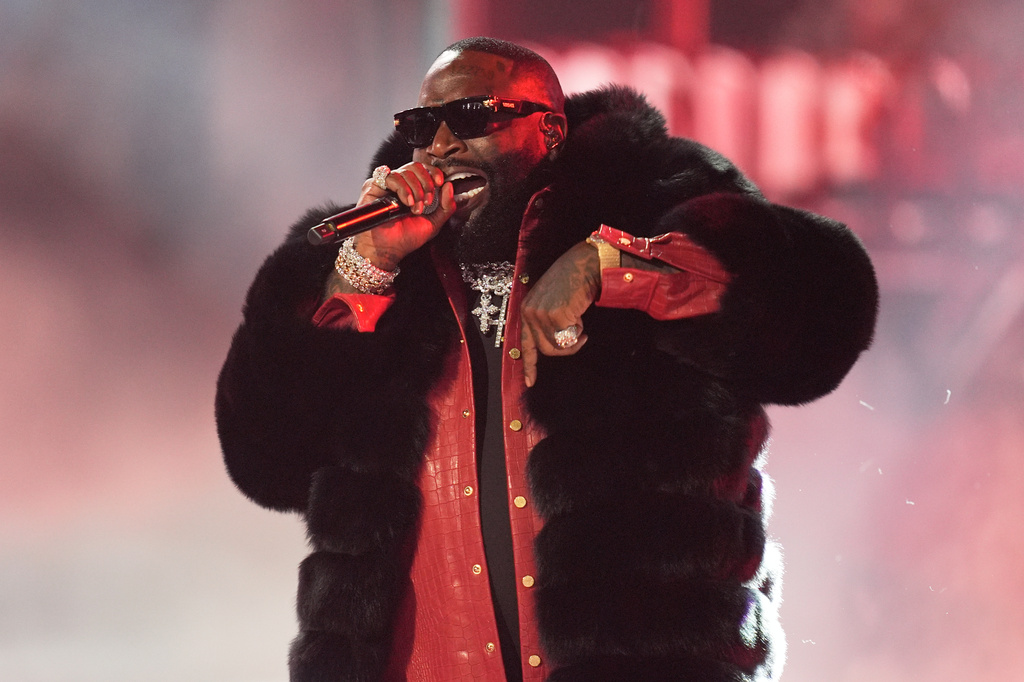 FILE - Rick Ross performs during the BET Awards in Los Angeles on June 28, 2026. (AP Photo/John Locher, File)