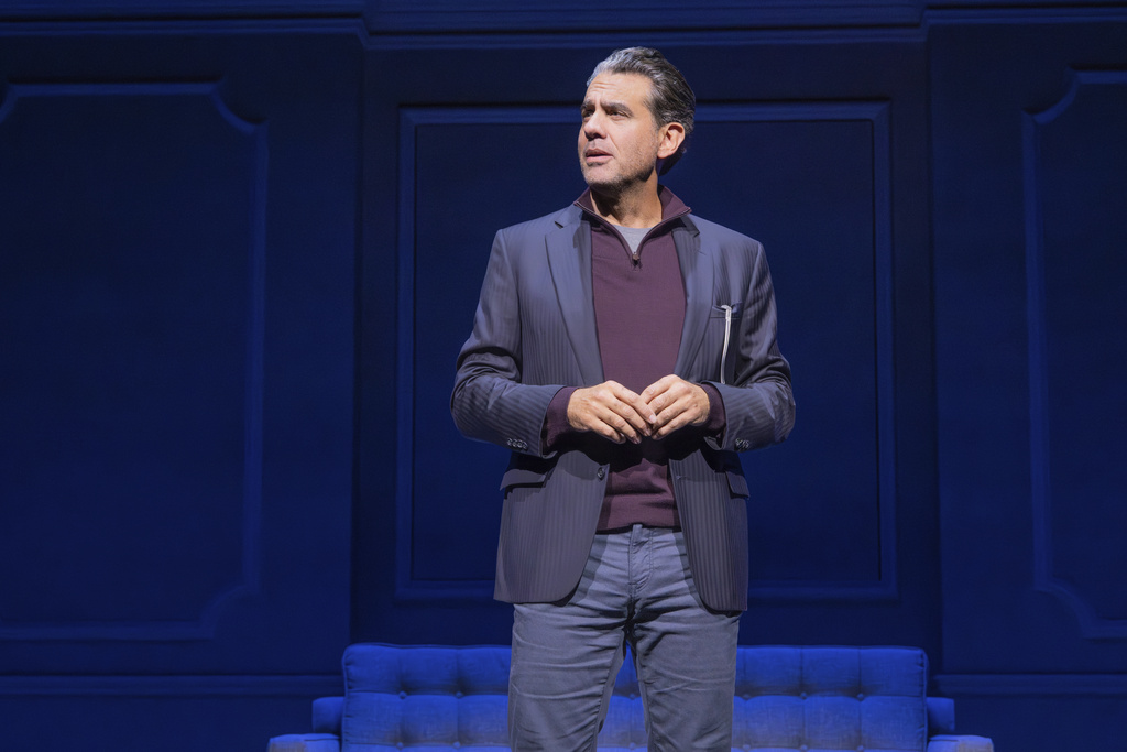 This image released by Polk & Co. shows Bobby Cannavale during a performance of "Art" at the Music Box Theatre in New York. (Matthew Murphy/Polk & Co. via AP)