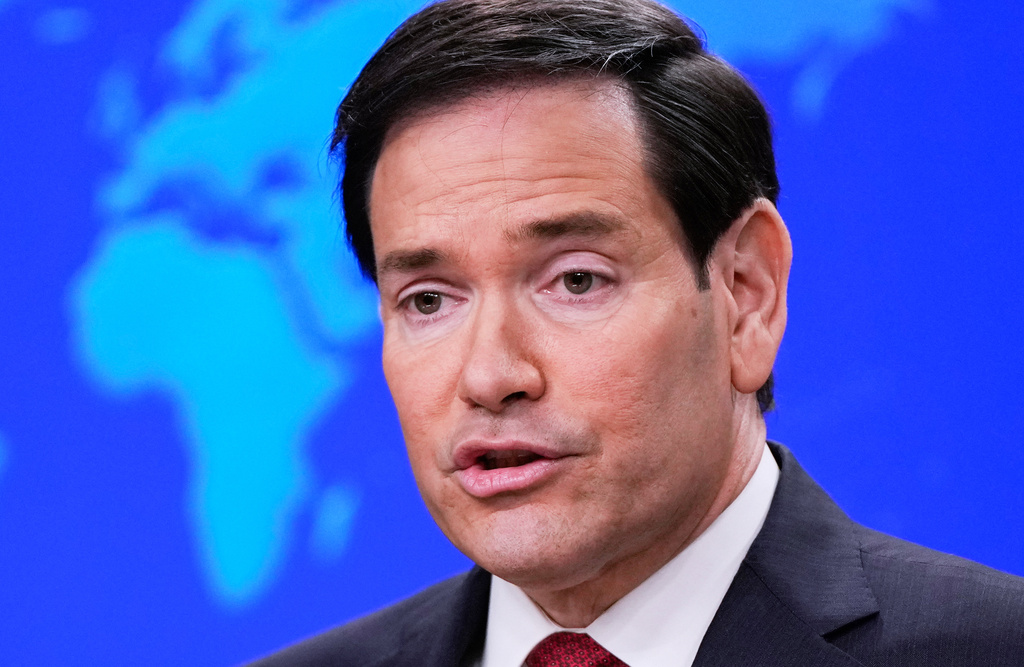 FILE - Secretary of State Marco Rubio speaks during a news conference at the State Department, Dec. 19, 2025, in Washington. (AP Photo/Julia Demaree Nikhinson, File)