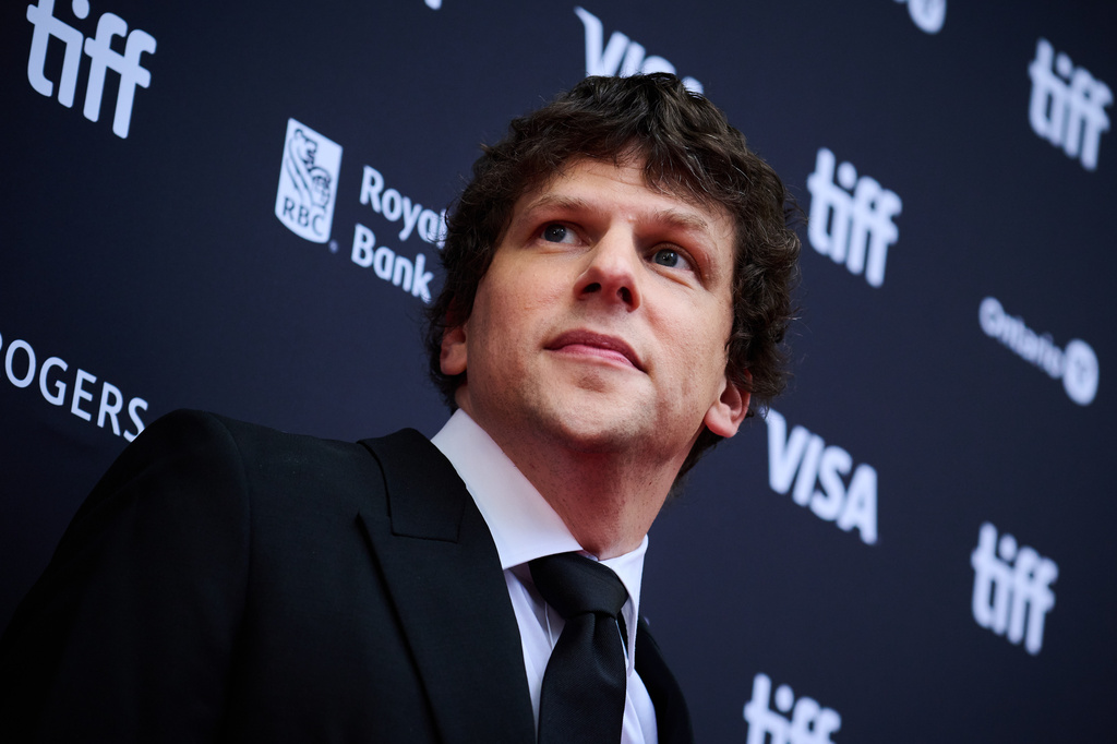 Jesse Eisenberg poses on the red carpet for the film "The Debut" during the Toronto International Film Festival in Toronto, on Sunday, Sept. 13, 2026. (Sammy Kogan/The Canadian Press via AP)