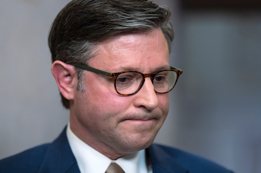 Speaker of the House Mike Johnson, R-La., pauses as he blames the government shutdown on Democrats during a news conference at the Capitol in Washington, Thursday, Oct. 2, 2025. (AP Photo/J. Scott Applewhite) Speaker of the House Mike Johnson, R-La., pauses as he blames the government shutdown on Democrats during a news conference at the Capitol in Washington, Thursday, Oct. 2, 2025. (AP Photo/J. Scott Applewhite)