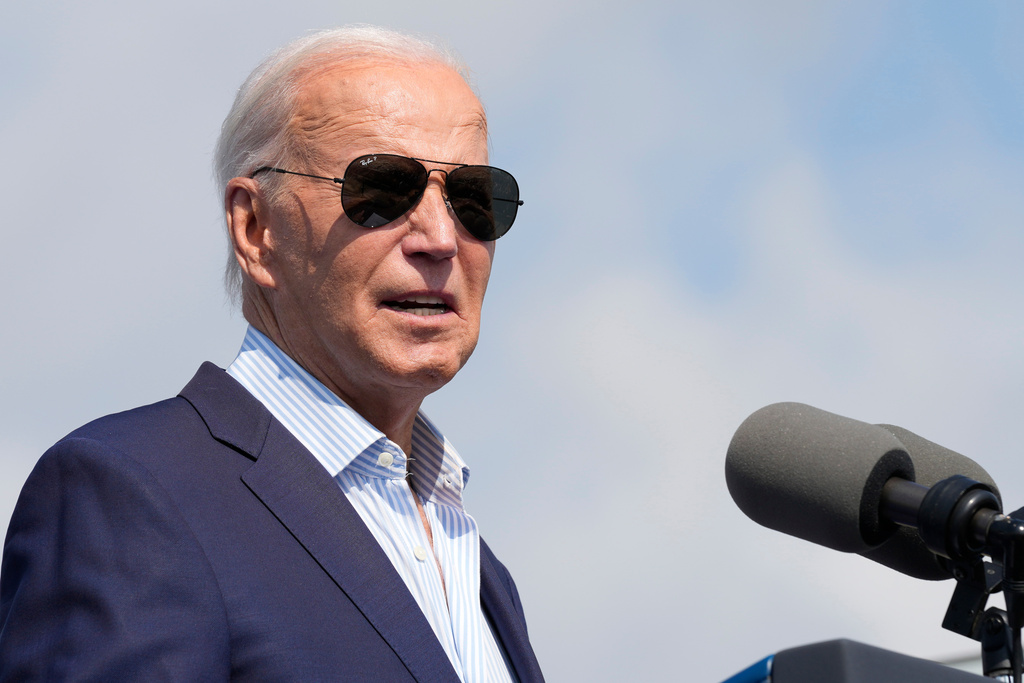 FILE - President Joe Biden speaks during a visit to Vernon Electric in Westby, Wis., Thursday, Sept. 5, 2024. Biden is in Wisconsin to promote his Investing in America agenda. (AP Photo/Susan Walsh, File)