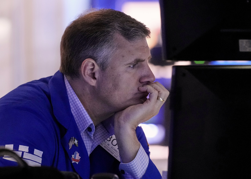Specialist Thomas Schreck works at his post on the floor of the New York Stock Exchange, Friday, Sept. 5, 2025. (AP Photo/Richard Drew)