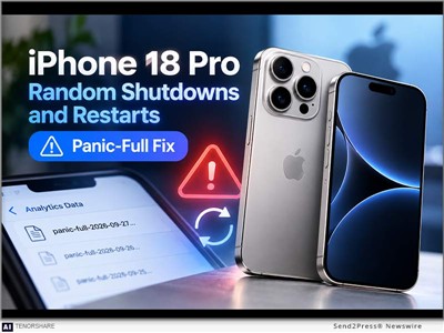 IMAGE CAPTION: iPhone 18 Pro Random Shutdowns and Restarts: Panic-Full Fix from Tenorshare | Reports of iPhone 18 Pro and iPhone 18 Pro Max devices unexpectedly turning off and restarting have continued to draw attention, says Tenorshare Co.Ltd. Some affected devices have also generated "panic-full" reports in Analytics Data, giving users a way to check whether a system crash occurred around the time of an unexpected restart.