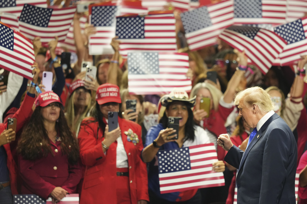 President Donald Trump arrives at the Republican convention Wednesday, Sept. 9, 2026, in Dallas. (AP Photo/Julio Cortez)