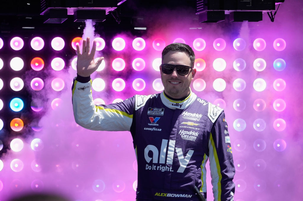 FILE - Alex Bowman during a NASCAR Cup Series auto race event at Sonoma Raceway, Sunday, June 28, 2026, in Sonoma, Calif. (AP Photo/Jeff Chiu,File)