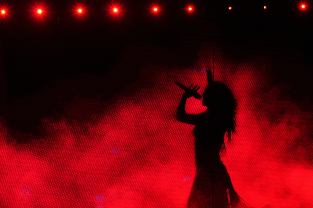 FILE - Colombian pop star Shakira performs at the Zocalo in Mexico City on March 1, 2026. (AP Photo/Marco Ugarte, File)