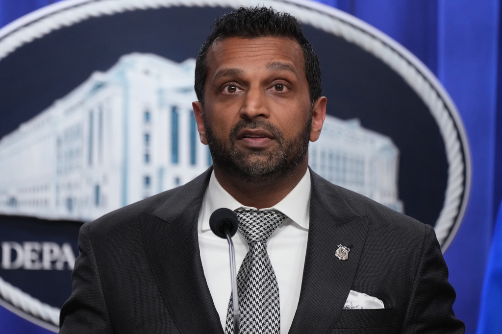 FBI Director Kash Patel speaks during a news conference at the Justice Department, Tuesday, April 21, 2026, in Washington. (AP Photo/Jacquelyn Martin)