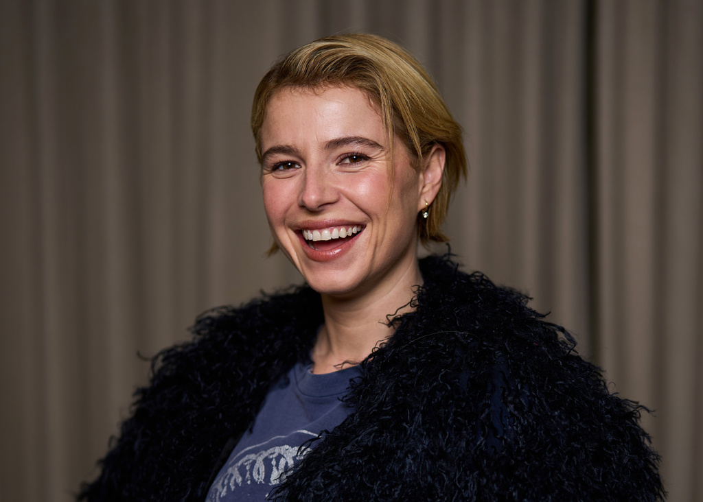 Jessie Buckley poses for portrait photographs for the film "The Bride!" in London, Friday, Feb. 27, 2026. (Photo by Scott A Garfitt/Invision/AP)