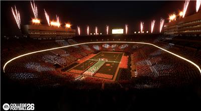 Gameday under the lights. College Football 26 captures the traditions, authenticity, and electric atmospheres that define Saturday night.