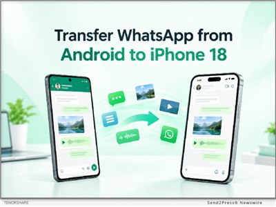 IMAGE CAPTION: How to Transfer WhatsApp from Android to iPhone Including iPhone 18 | Tenorshare has just put out a detailed new guide that walks you through exactly how to transfer WhatsApp from Android to iPhone 18 Pro. The resource addresses common challenges with cross-platform WhatsApp transfers, including how to preserve chats and media when moving data to an already set up iPhone. It provides practical solutions to help users transfer their important WhatsApp data safely and avoid data loss during an iPhone upgrade.
