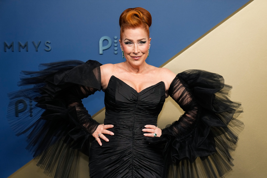 Lisa Ann Walter arrives at the 78th Emmy Awards on Monday, Sept. 14, 2026, at the Peacock Theater in Los Angeles. (AP Photo/Mark J. Terrill)