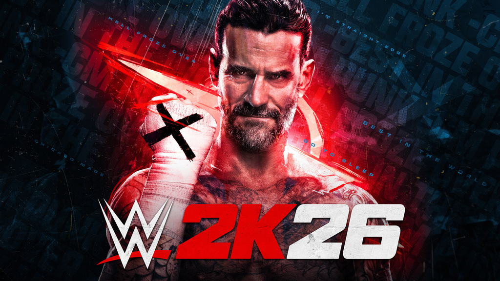 This image provided by shows 2K the cover of WWE 2K26 shows CM Punk headliniing the standard edition of the video game that will be released March 13, 2026. (2K via AP)